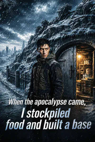 When the apocalypse came, I stockpiled food and built a base poster