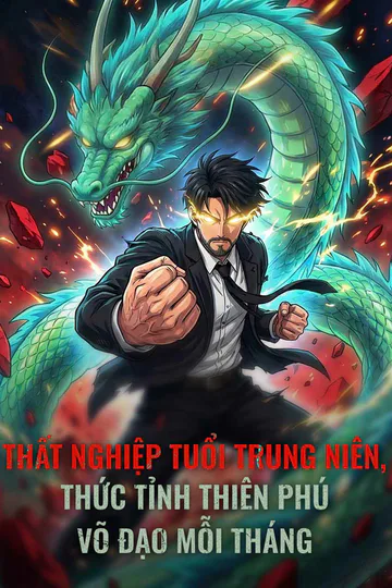Poster phim Thất nghiệp tuổi trung niên, thức tỉnh thiên phú võ đạo mỗi tháng