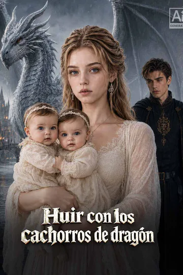 Póster de Huir con los cachorros de dragón