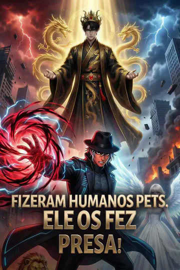 Pôster de Fizeram humanos pets. Ele os fez presa!