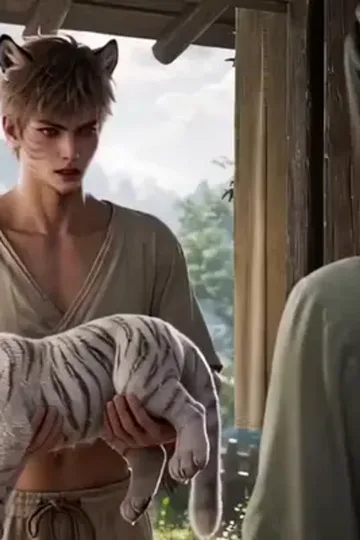 Vahşi doğada şef kız ve yavru afişi