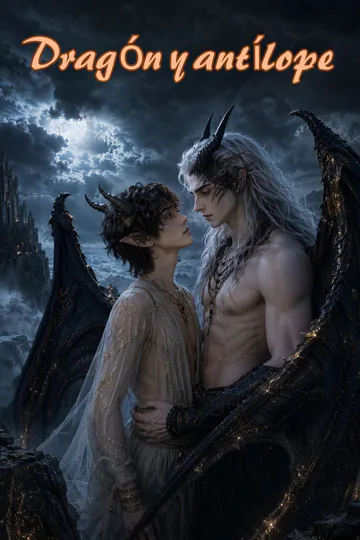 Póster de Dragón y antílope