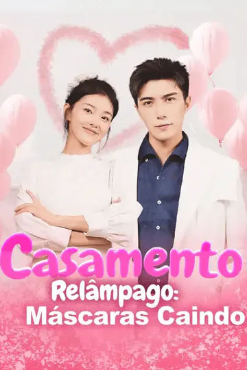 Pôster de Casamento Relâmpago Máscaras Caindo