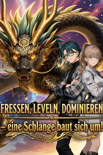 Poster von Fressen, leveln, dominieren – eine Schlange baut sich um!