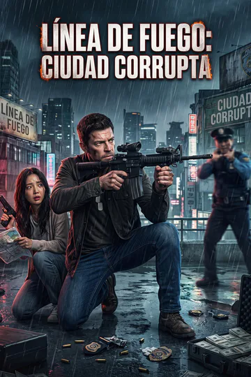 Póster de (Doblado) Línea de Fuego: Ciudad Corrupta